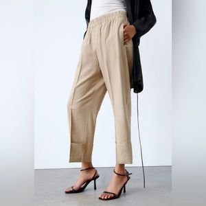 ZARA Satin Effect Trousers‎ Boho Beach Pants size M